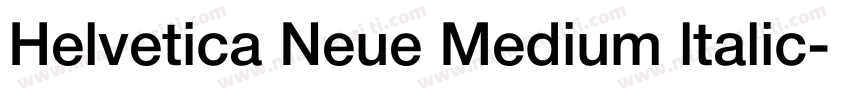 Helvetica Neue Medium ltalic字体转换